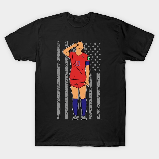 Alex Morgan Sipping Tea T-Shirt by RichyTor